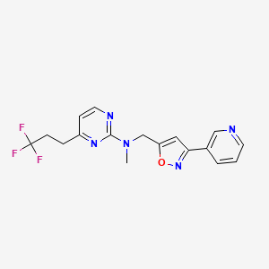 N-methyl-N-[(3-pyridin-3-ylisoxazol-5-yl)methyl]-4-(3,3,3-trifluoropropyl)pyrimidin-2-amine