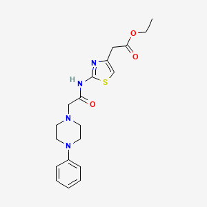 ETHYL 2-{2-[2-(4-PHENYLPIPERAZIN-1-YL)ACETAMIDO]-1,3-THIAZOL-4-YL}ACETATE