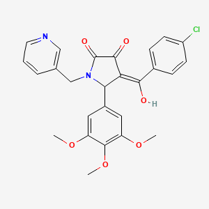 4-(4-chlorobenzoyl)-3-hydroxy-1-(3-pyridinylmethyl)-5-(3,4,5-trimethoxyphenyl)-1,5-dihydro-2H-pyrrol-2-one