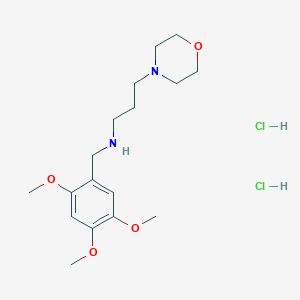 molecular formula C17H30Cl2N2O4 B5451843 3-morpholin-4-yl-N-[(2,4,5-trimethoxyphenyl)methyl]propan-1-amine;dihydrochloride 