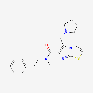 molecular formula C20H24N4OS B5451853 N-methyl-N-(2-phenylethyl)-5-(pyrrolidin-1-ylmethyl)imidazo[2,1-b][1,3]thiazole-6-carboxamide 