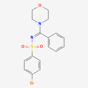 molecular formula C17H17BrN2O3S B5451868 (NE)-4-bromo-N-[morpholin-4-yl(phenyl)methylidene]benzenesulfonamide 