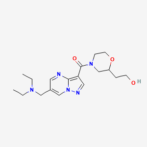 2-[4-({6-[(diethylamino)methyl]pyrazolo[1,5-a]pyrimidin-3-yl}carbonyl)morpholin-2-yl]ethanol