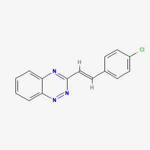 molecular formula C15H10ClN3 B5451884 3-[(E)-2-(4-chlorophenyl)ethenyl]-1,2,4-benzotriazine 