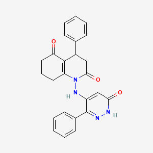 1-[(6-OXO-3-PHENYL-1,6-DIHYDRO-4-PYRIDAZINYL)AMINO]-4-PHENYL-4,6,7,8-TETRAHYDRO-2,5(1H,3H)-QUINOLINEDIONE