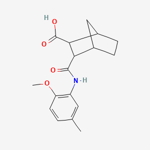 molecular formula C17H21NO4 B5451899 3-[(2-Methoxy-5-methylphenyl)carbamoyl]bicyclo[2.2.1]heptane-2-carboxylic acid 