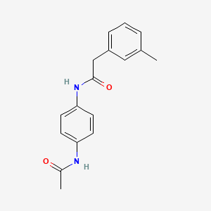 molecular formula C17H18N2O2 B5451908 N-(4-acetamidophenyl)-2-(3-methylphenyl)acetamide 