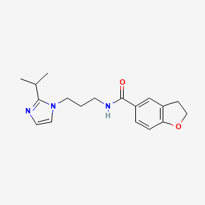 molecular formula C18H23N3O2 B5451916 N-[3-(2-isopropyl-1H-imidazol-1-yl)propyl]-2,3-dihydro-1-benzofuran-5-carboxamide 