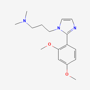 molecular formula C16H23N3O2 B5451921 3-[2-(2,4-dimethoxyphenyl)-1H-imidazol-1-yl]-N,N-dimethylpropan-1-amine 