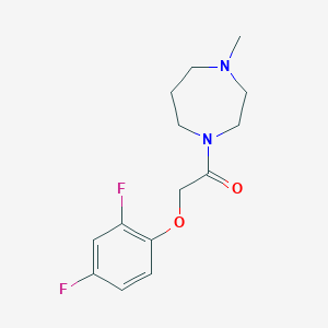 molecular formula C14H18F2N2O2 B5451940 2-(2,4-Difluorophenoxy)-1-(4-methyl-1,4-diazepan-1-yl)ethanone 