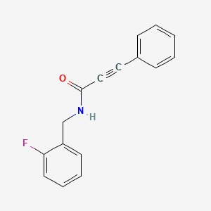 molecular formula C16H12FNO B5451966 N-(2-fluorobenzyl)-3-phenyl-2-propynamide 