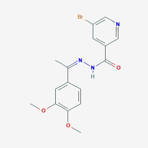 molecular formula C16H16BrN3O3 B5451989 5-Bromo-N'-[(1Z)-1-(3,4-dimethoxyphenyl)ethylidene]pyridine-3-carbohydrazide 