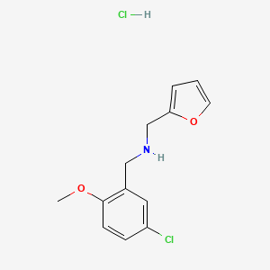 molecular formula C13H15Cl2NO2 B5452001 (5-chloro-2-methoxybenzyl)(2-furylmethyl)amine hydrochloride 