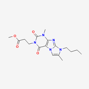 methyl 3-(8-butyl-1,7-dimethyl-2,4-dioxo-1,2,4,8-tetrahydro-3H-imidazo[2,1-f]purin-3-yl)propanoate