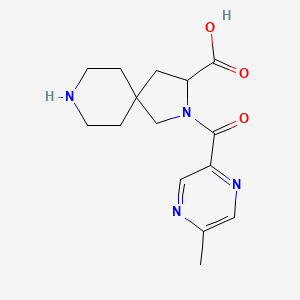 molecular formula C15H20N4O3 B5452013 2-[(5-methyl-2-pyrazinyl)carbonyl]-2,8-diazaspiro[4.5]decane-3-carboxylic acid 