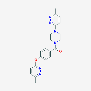 3-methyl-6-(4-{4-[(6-methyl-3-pyridazinyl)oxy]benzoyl}-1-piperazinyl)pyridazine