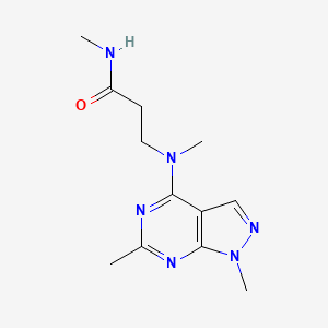 N~3~-(1,6-dimethyl-1H-pyrazolo[3,4-d]pyrimidin-4-yl)-N~1~,N~3~-dimethyl-beta-alaninamide