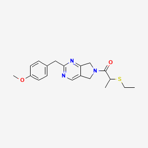 6-[2-(ethylthio)propanoyl]-2-(4-methoxybenzyl)-6,7-dihydro-5H-pyrrolo[3,4-d]pyrimidine