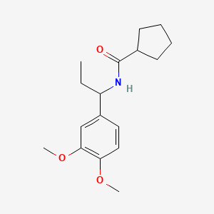 molecular formula C17H25NO3 B5452157 N-[1-(3,4-dimethoxyphenyl)propyl]cyclopentanecarboxamide 