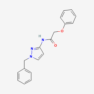 molecular formula C18H17N3O2 B5452198 N-(1-benzylpyrazol-3-yl)-2-phenoxyacetamide 