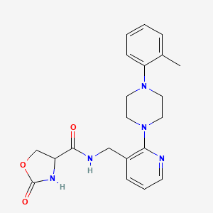 N-({2-[4-(2-methylphenyl)piperazin-1-yl]pyridin-3-yl}methyl)-2-oxo-1,3-oxazolidine-4-carboxamide