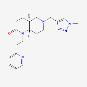 (4aS*,8aR*)-6-[(1-methyl-1H-pyrazol-4-yl)methyl]-1-(2-pyridin-2-ylethyl)octahydro-1,6-naphthyridin-2(1H)-one