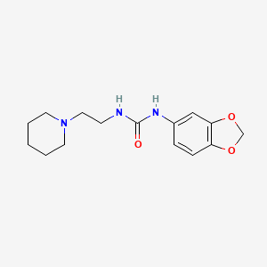 molecular formula C15H21N3O3 B5452260 N-(1,3-BENZODIOXOL-5-YL)-N'-(2-PIPERIDINOETHYL)UREA 