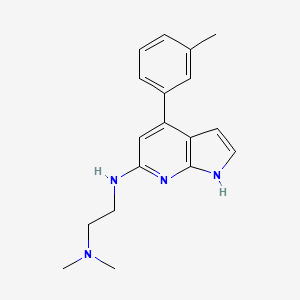 molecular formula C18H22N4 B5452267 N,N-dimethyl-N'-[4-(3-methylphenyl)-1H-pyrrolo[2,3-b]pyridin-6-yl]ethane-1,2-diamine 