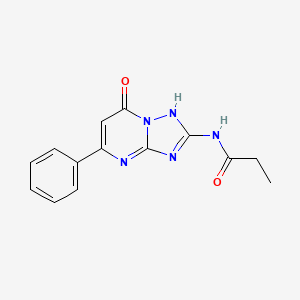 N-{7-HYDROXY-5-PHENYL-[1,2,4]TRIAZOLO[1,5-A]PYRIMIDIN-2-YL}PROPANAMIDE