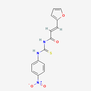 molecular formula C14H11N3O4S B5452284 (2E)-3-(furan-2-yl)-N-[(4-nitrophenyl)carbamothioyl]prop-2-enamide 