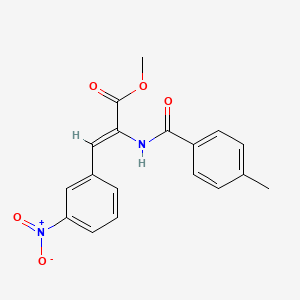 molecular formula C18H16N2O5 B5452303 methyl 2-[(4-methylbenzoyl)amino]-3-(3-nitrophenyl)acrylate 