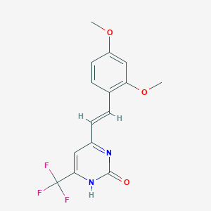 molecular formula C15H13F3N2O3 B5452306 4-[(E)-2-(2,4-DIMETHOXYPHENYL)-1-ETHENYL]-6-(TRIFLUOROMETHYL)-2(3H)-PYRIMIDINONE 