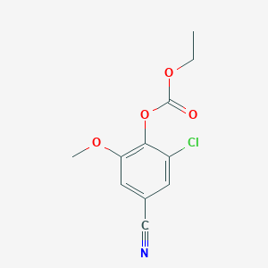 molecular formula C11H10ClNO4 B5452320 (2-Chloro-4-cyano-6-methoxyphenyl) ethyl carbonate 