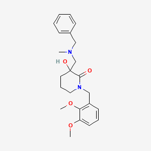 molecular formula C23H30N2O4 B5452327 3-{[benzyl(methyl)amino]methyl}-1-(2,3-dimethoxybenzyl)-3-hydroxypiperidin-2-one 