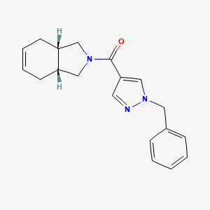 molecular formula C19H21N3O B5452341 (3aR*,7aS*)-2-[(1-benzyl-1H-pyrazol-4-yl)carbonyl]-2,3,3a,4,7,7a-hexahydro-1H-isoindole 