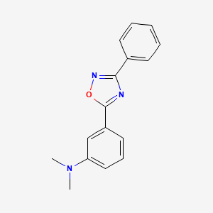 molecular formula C16H15N3O B5452357 N,N-Dimethyl-N-[3-(3-phenyl-1,2,4-oxadiazol-5-YL)phenyl]amine 