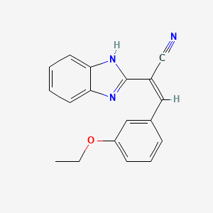 molecular formula C18H15N3O B5452367 2-(1H-benzimidazol-2-yl)-3-(3-ethoxyphenyl)acrylonitrile 