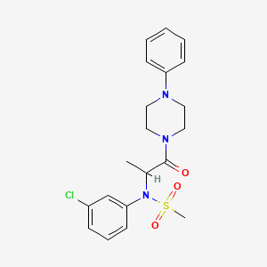 N-(3-chlorophenyl)-N-[1-methyl-2-oxo-2-(4-phenyl-1-piperazinyl)ethyl]methanesulfonamide