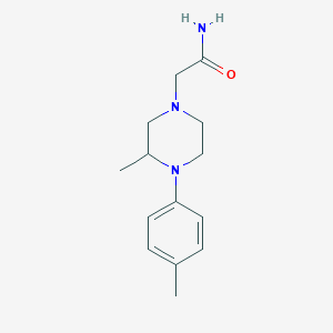 molecular formula C14H21N3O B5452406 2-[3-Methyl-4-(4-methylphenyl)piperazin-1-yl]acetamide 