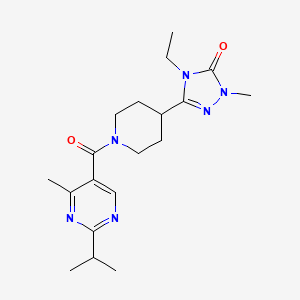 4-ethyl-5-{1-[(2-isopropyl-4-methylpyrimidin-5-yl)carbonyl]piperidin-4-yl}-2-methyl-2,4-dihydro-3H-1,2,4-triazol-3-one