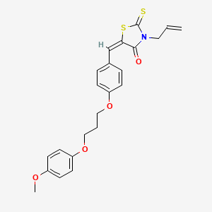 molecular formula C23H23NO4S2 B5452451 (5E)-5-[[4-[3-(4-methoxyphenoxy)propoxy]phenyl]methylidene]-3-prop-2-enyl-2-sulfanylidene-1,3-thiazolidin-4-one 