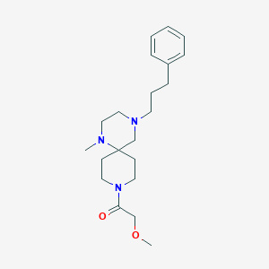 molecular formula C21H33N3O2 B5452459 9-(methoxyacetyl)-1-methyl-4-(3-phenylpropyl)-1,4,9-triazaspiro[5.5]undecane 