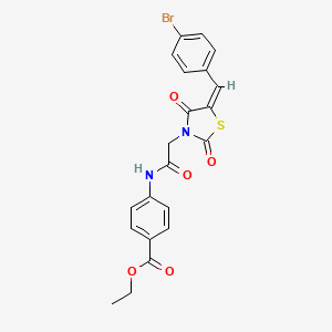 ethyl 4-({[5-(4-bromobenzylidene)-2,4-dioxo-1,3-thiazolidin-3-yl]acetyl}amino)benzoate