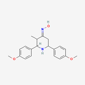 (NE)-N-[2,6-bis(4-methoxyphenyl)-3-methylpiperidin-4-ylidene]hydroxylamine