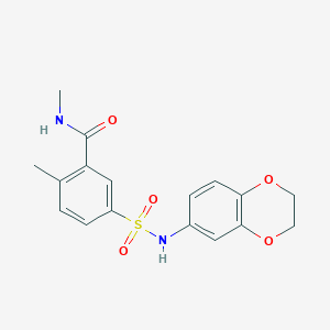 5-(2,3-dihydro-1,4-benzodioxin-6-ylsulfamoyl)-N,2-dimethylbenzamide