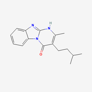 molecular formula C16H19N3O B5452515 2-methyl-3-(3-methylbutyl)pyrimido[1,2-a]benzimidazol-4(1H)-one 