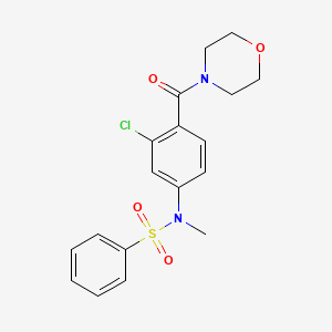 N-[3-chloro-4-(4-morpholinylcarbonyl)phenyl]-N-methylbenzenesulfonamide