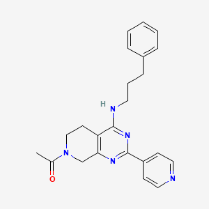 molecular formula C23H25N5O B5452535 7-acetyl-N-(3-phenylpropyl)-2-pyridin-4-yl-5,6,7,8-tetrahydropyrido[3,4-d]pyrimidin-4-amine 