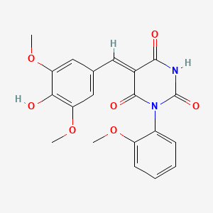 5-(4-hydroxy-3,5-dimethoxybenzylidene)-1-(2-methoxyphenyl)-2,4,6(1H,3H,5H)-pyrimidinetrione