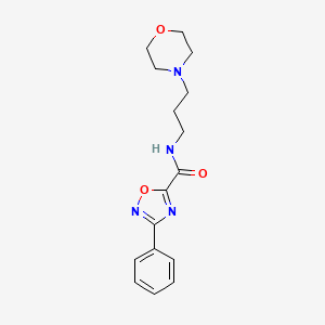 molecular formula C16H20N4O3 B5452552 N-[3-(4-morpholinyl)propyl]-3-phenyl-1,2,4-oxadiazole-5-carboxamide 